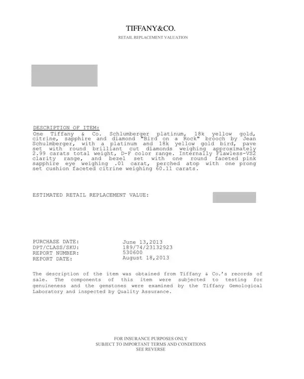 Tiffany Bird on a Rock - Vintage