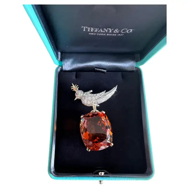 Tiffany Bird on a Rock - Vintage